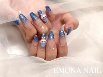 エモナネイル 博多駅前(Emona Nail)/ラメグラデ×ラブブ