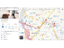マティス(SALON MATHIS)/JR新橋駅から当店へのマップです