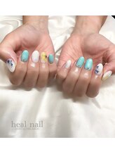 ヒールネイル(heal nail)/monthly定額デザインB～ひまわり