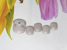 ネイルライフ(NailLife)/シンプルパールストーン　フット