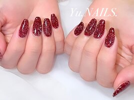 春ネイル◎フラッシュレッド