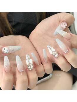 ネイルズ イロハ 新大久保店(NAILS 168)/水色グラデーション
