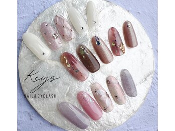 ネイルサロン キーズ(Nail salon Keys)の写真/フットも同価格！シンプルキレイめアート★【今月のキャンペーン¥5300】【大人気ニュアンスアート¥5500】