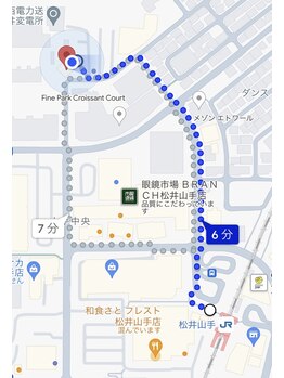 煌(kirameki)/JR松井山手駅からの道のり