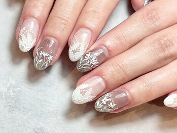 ローズデール ララガーデン長町店(ROSEDALE)の写真/【初回オフ無料/定額コース】春のトレンドを取り入れた定額ネイルで、指先からオシャレを楽しもう♪