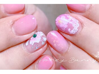 ハニーバニー(HoneyBunny)/ピンクの水光ネイル