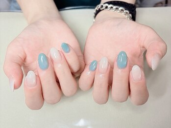 センシー ネイル スタジオ(Sensy Nail Studio)/大人可愛いブルーグレー