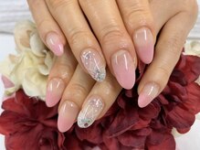 ダブルネイル(Double Nail)/【ほり】シンプル お花ネイル