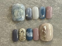 カラネイル 南森町店(calla nail)/淡色　アシンメトリー