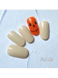 ワンカラー☆ハロウィンネイル♪