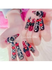 【スカルプ長さだしネイル】