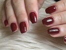 ボルドーワンカラーネイル