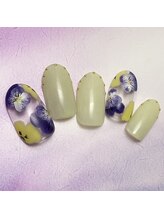 ラ カゼッタ(La casetta)/手描きパンジーネイル