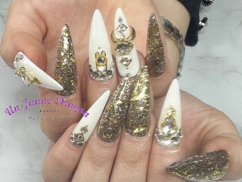 アン ジョーヌドラゴ/【ロングネイル】ゴールドネイル