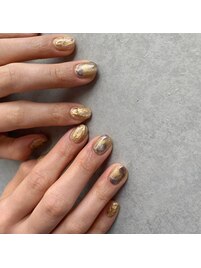 ゴールドニュアンスネイル♪