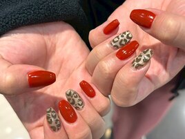 マグネットヒョウ柄レオパード赤