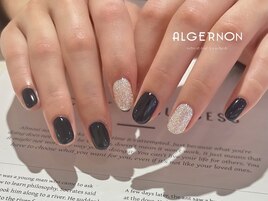 ネイビー × シルバー