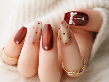 ヴァンネイル(VINGT NAIL nail&eye beauty)/ミニハート×ガーリーネイル
