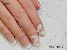 【大人上品・ニュアンス系】人気No.3★パールビジュー×レース×フレンチ　[定額/川崎]