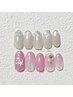 【Hand】爪にやさしいパラジェル・華やか上品アート¥13,200→¥11,000