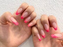 ビューティービースト フォー ネイルアンドアイラッシュ 並木店(beauty:beast)/ネオンピンクフレンチ