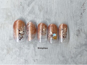 シンプリー ネイルアンドアイラッシュ 祖師谷大蔵店(Simpliee Nail&Eyelash)/ラメグラネイル