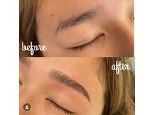 ハリウッドブロウリフトのbefore after