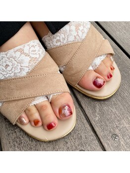 ネイルアルケー(Nail ARCHE)/ニュアンスフットネイル