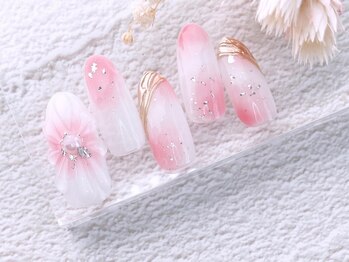 ネイルサロンフォーユー(for u)/ぷっくりフラワーネイル¥7980