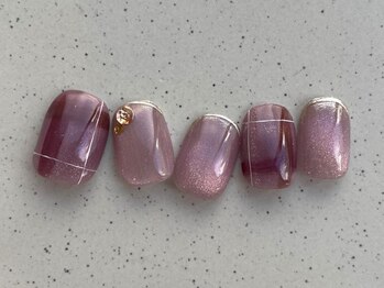 アイネイルズ 池袋店(I-nails)/モーヴピンクチェック