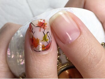 ネイル サロン コービーズ(nail salon COBES)/秋の猫ちゃんアート☆