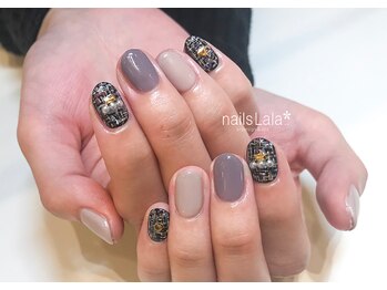 ネイルズ ララ(nails Lala)/ツイードネイル。
