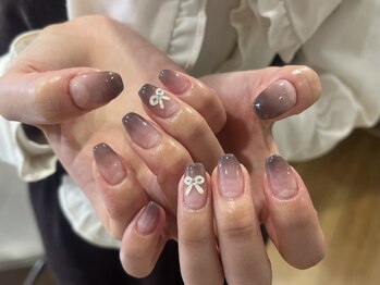 アンドローブ 銀座店(&robe)/グラデーション+アート6700円