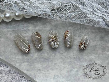 ラスターネイル(Luster nail)/ぷっくりお花ネイル