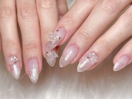 涼しげワンホンネイル