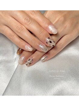 レモン(Lemon)/アニマル柄ネイル