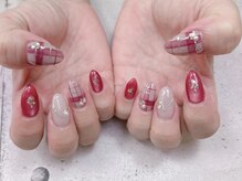 ネイル ビューティーマジック 葛西本店/チェック柄ネイル