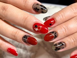 シースルーフラワーネイル