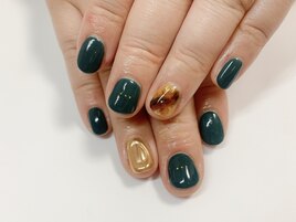 べっ甲×グリーン×ニュアンス☆