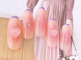 チーク×ハートネイル　¥8980