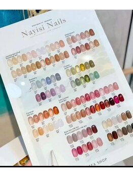 店内のカラーチャート