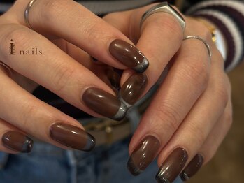 アイネイルズ 吉祥寺店(I nails)/ネイビーボルドーマグフレンチ