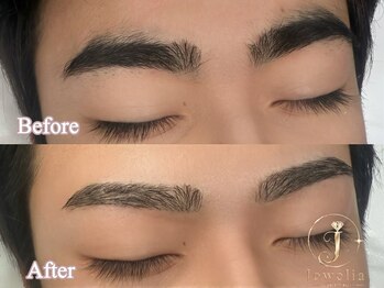 ジュエリア(Jewelia)の写真/美眉wax×間引き+眉毛パーマ×美眉waxの2種類からお選びいただけます!メンズアイブロウも大歓迎☆