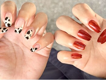 フレイムス アイラッシュ アンド ネイル(FRAMES)/アニマル柄と秋色