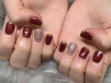 アングゥ ウル(ungu ul)/ボルドー/ラメフレンチ