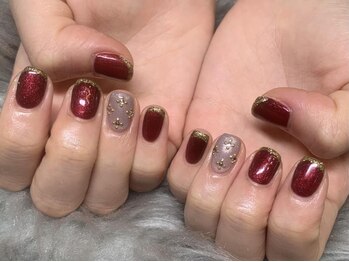 アングゥ ウル(ungu ul)/ボルドー/ラメフレンチ