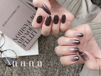 ナナ 白金高輪(nana)/ブラウン グラデーションネイル