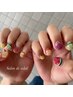 夏休み中学生以下限定kidsネイル(ピールオフジェル)　アート2本　3500円