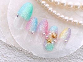 キラキラ海ネイル¥6980