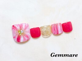 ニュアンス花フットデザイン